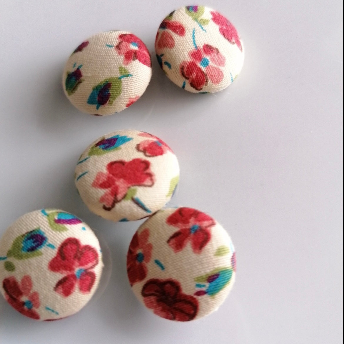 Handmade Ditsy Floral Print Fabric Covered Buttons