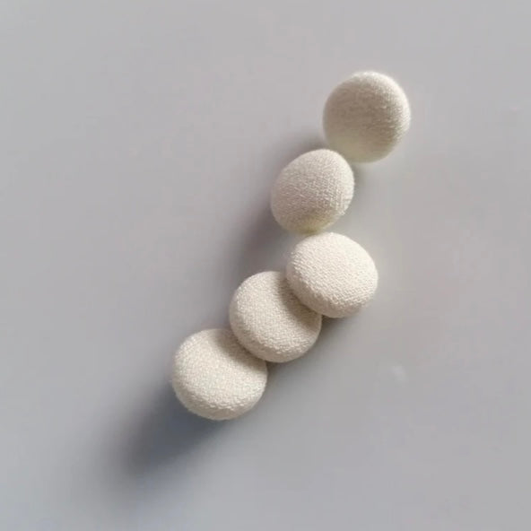 Warm Ivory Crepe Wedding Dress Bridal Buttons