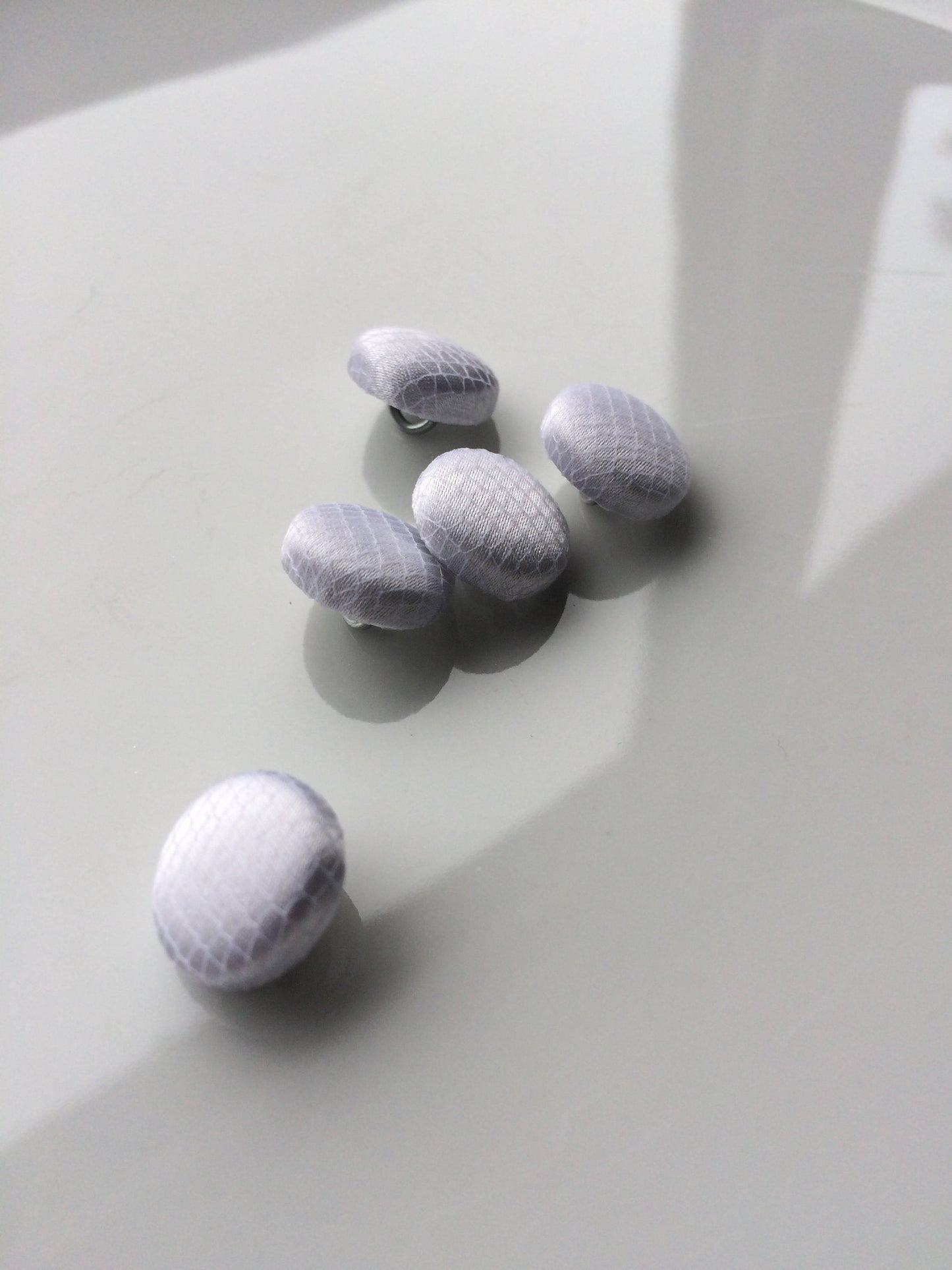 Tulle Covered White Wedding Dress Buttons Silk Satin Bridal Buttons Silk Charmeuse