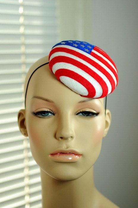 Stars and Stripes Mini Hat Fascinator Flag USA US United States