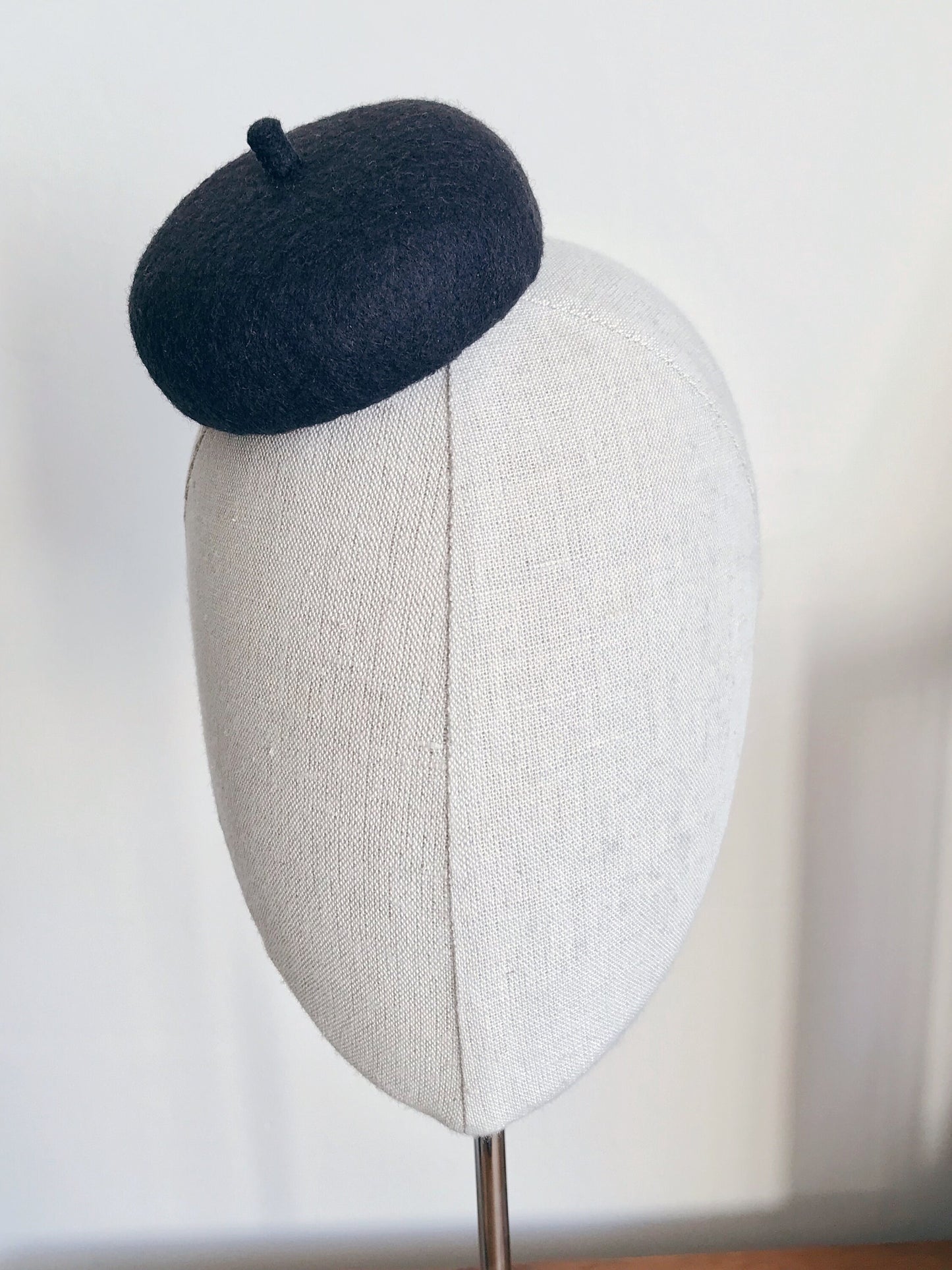 Black Mini French Beret Cocktail Hat Fascinator