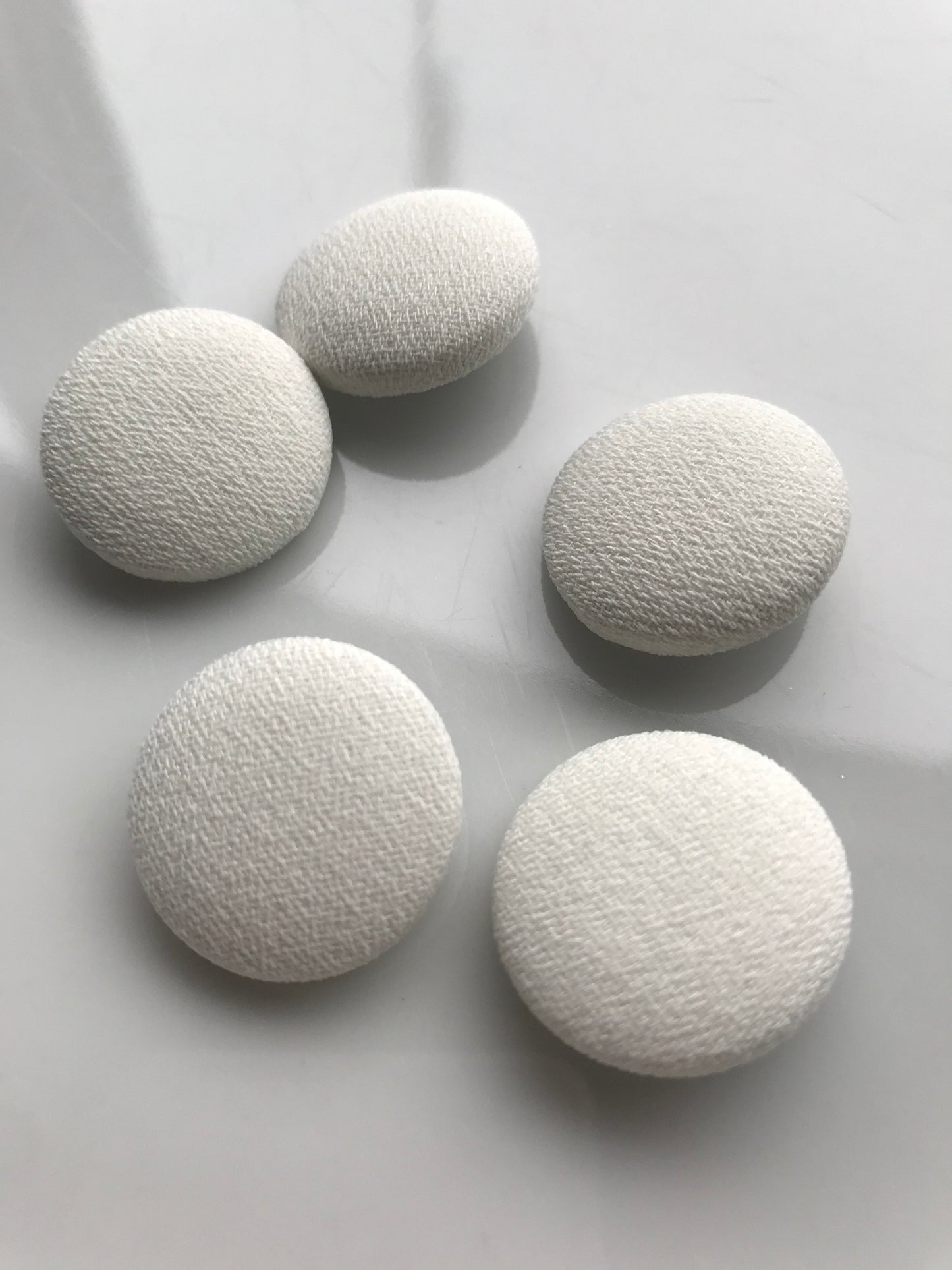 Ivory Silk Crepe Georgette Buttons 7/8” 2.2cm sz36 Limited Edition