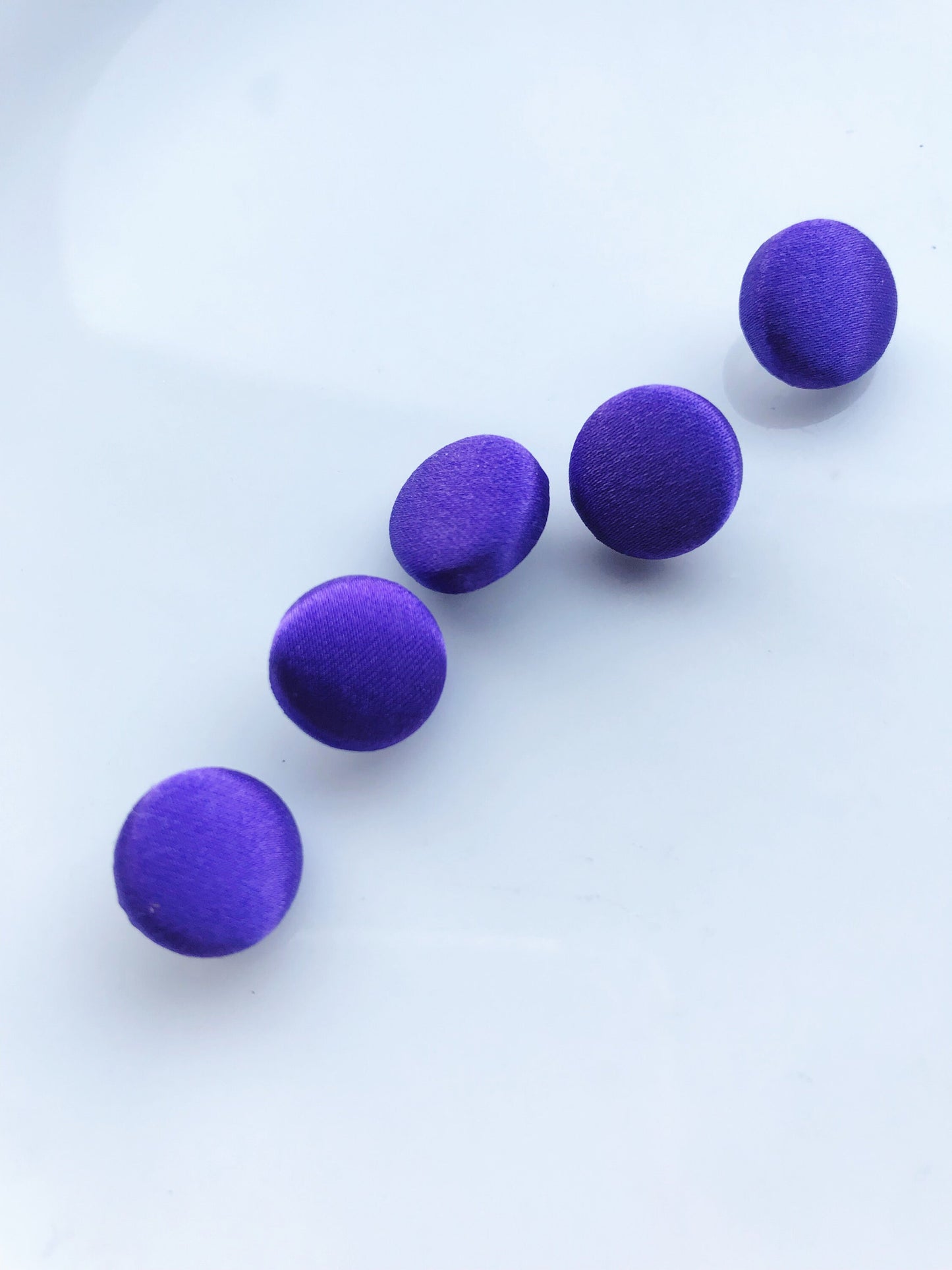 Violet Purple Wedding Dress Buttons Silk Satin Bridal Buttons Silk Charmeuse