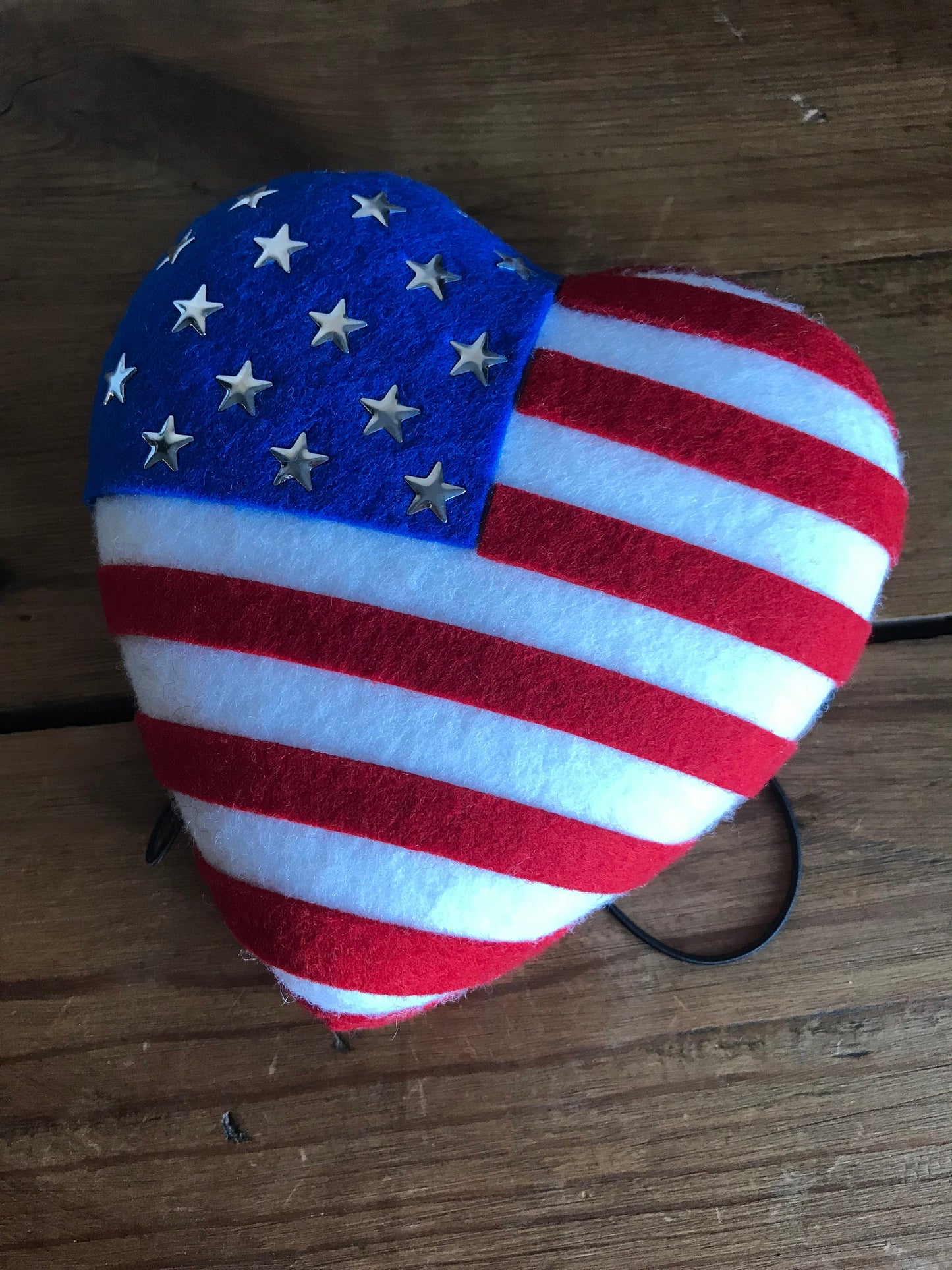 Stars and Stripes Heart Cocktail Hat Fascinator Mini Hat Flag Hat USA Americana