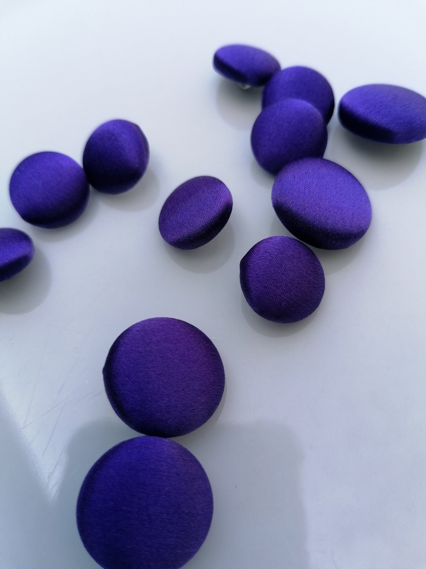 Purple Silk Satin Tuxedo Buttons Violet Silk Charmeuse Mens Suit Jacket and Sleeve Buttons Set