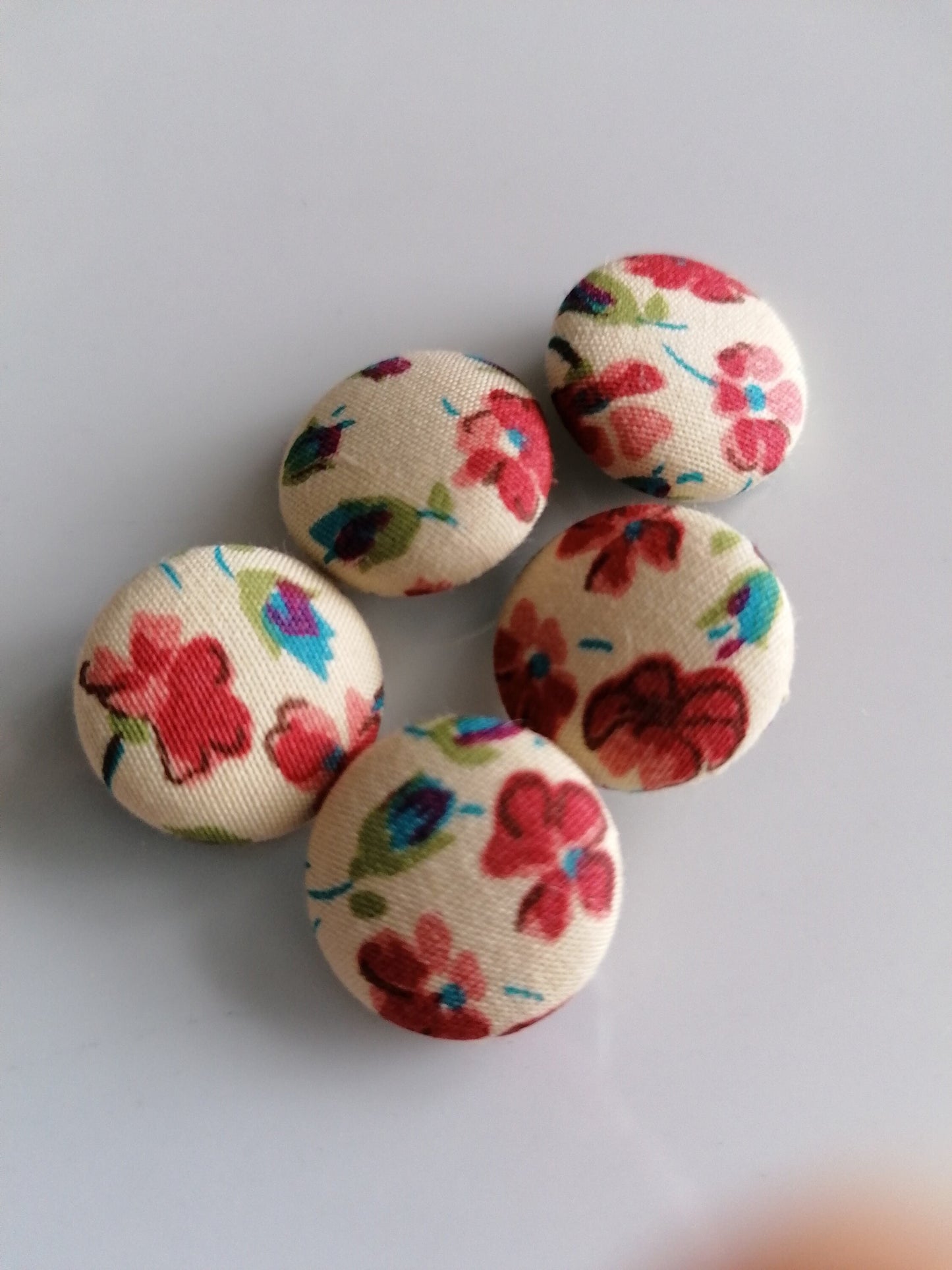 Handmade Ditsy Floral Print Fabric Covered Buttons