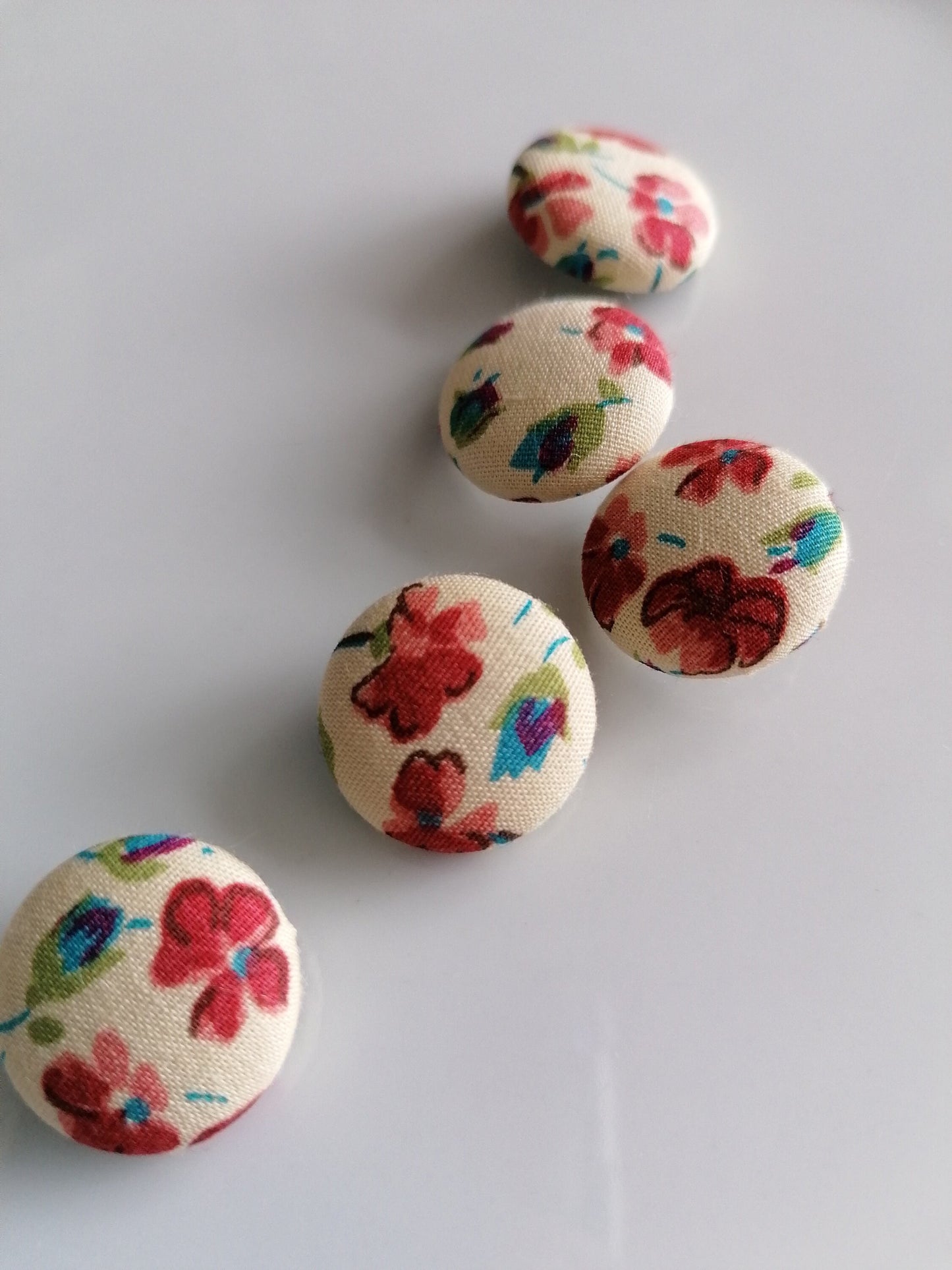 Handmade Ditsy Floral Print Fabric Covered Buttons