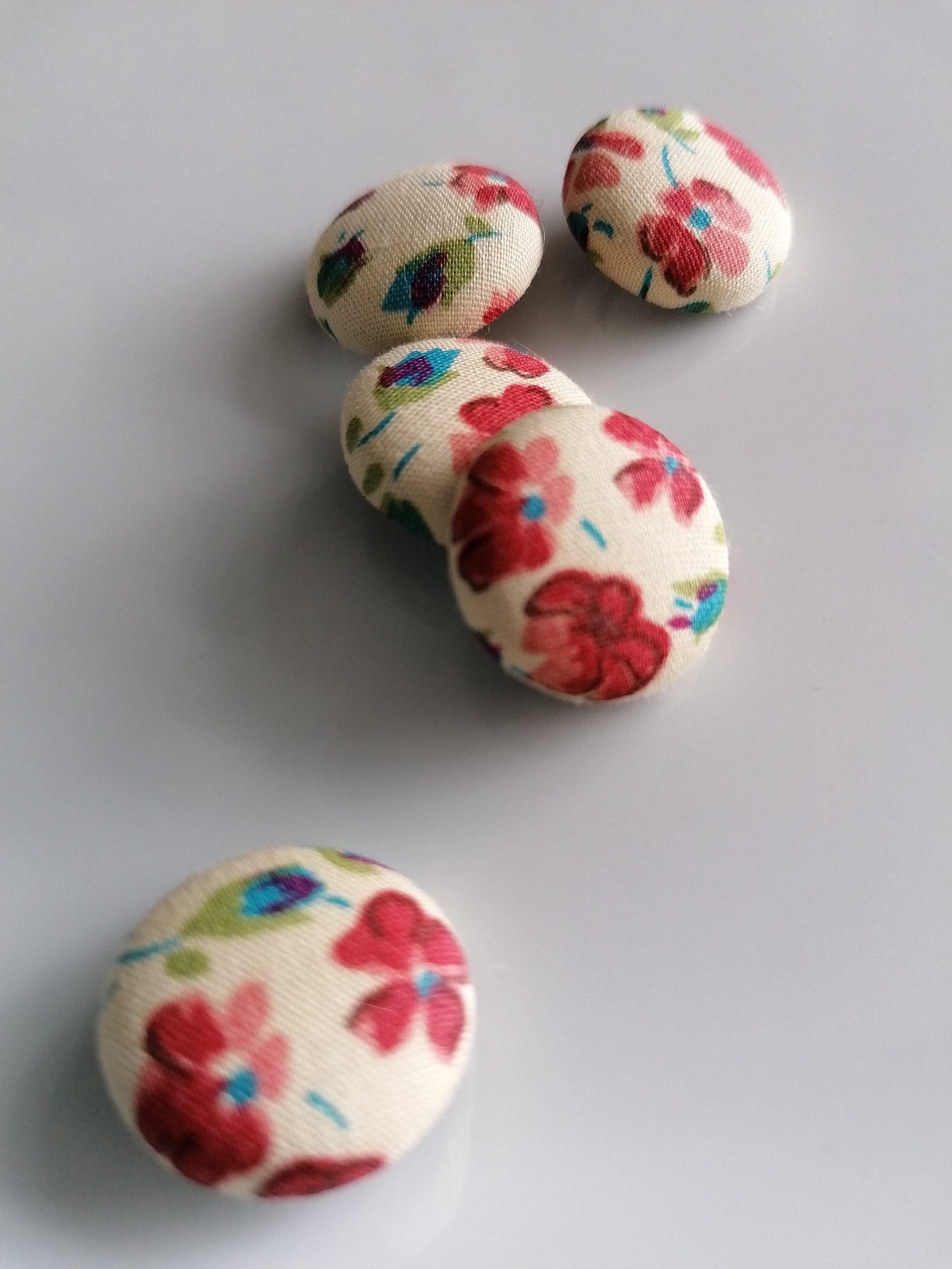Handmade Ditsy Floral Print Fabric Covered Buttons