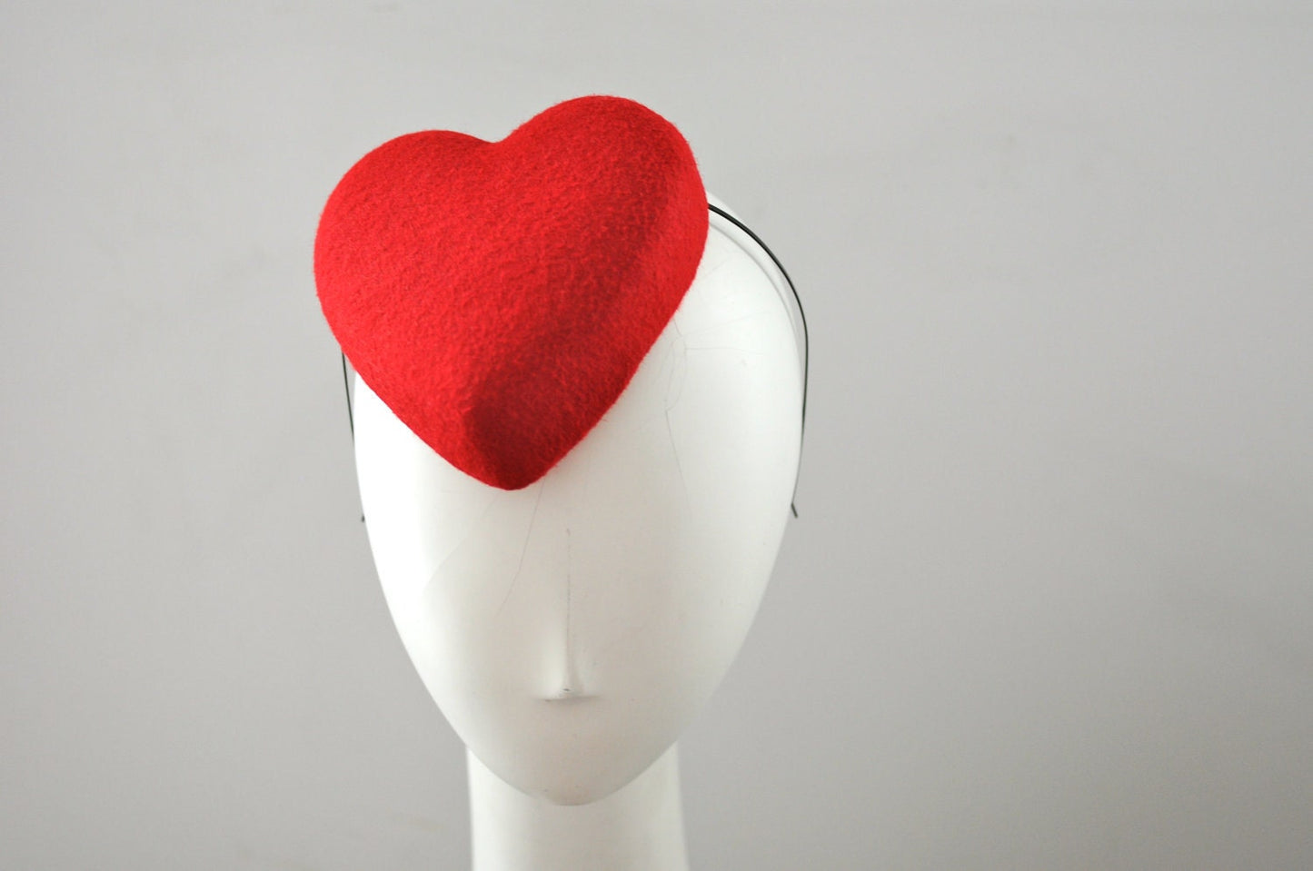 Red Heart Cocktail Hat Fascinator Mini Love Hearts Collection