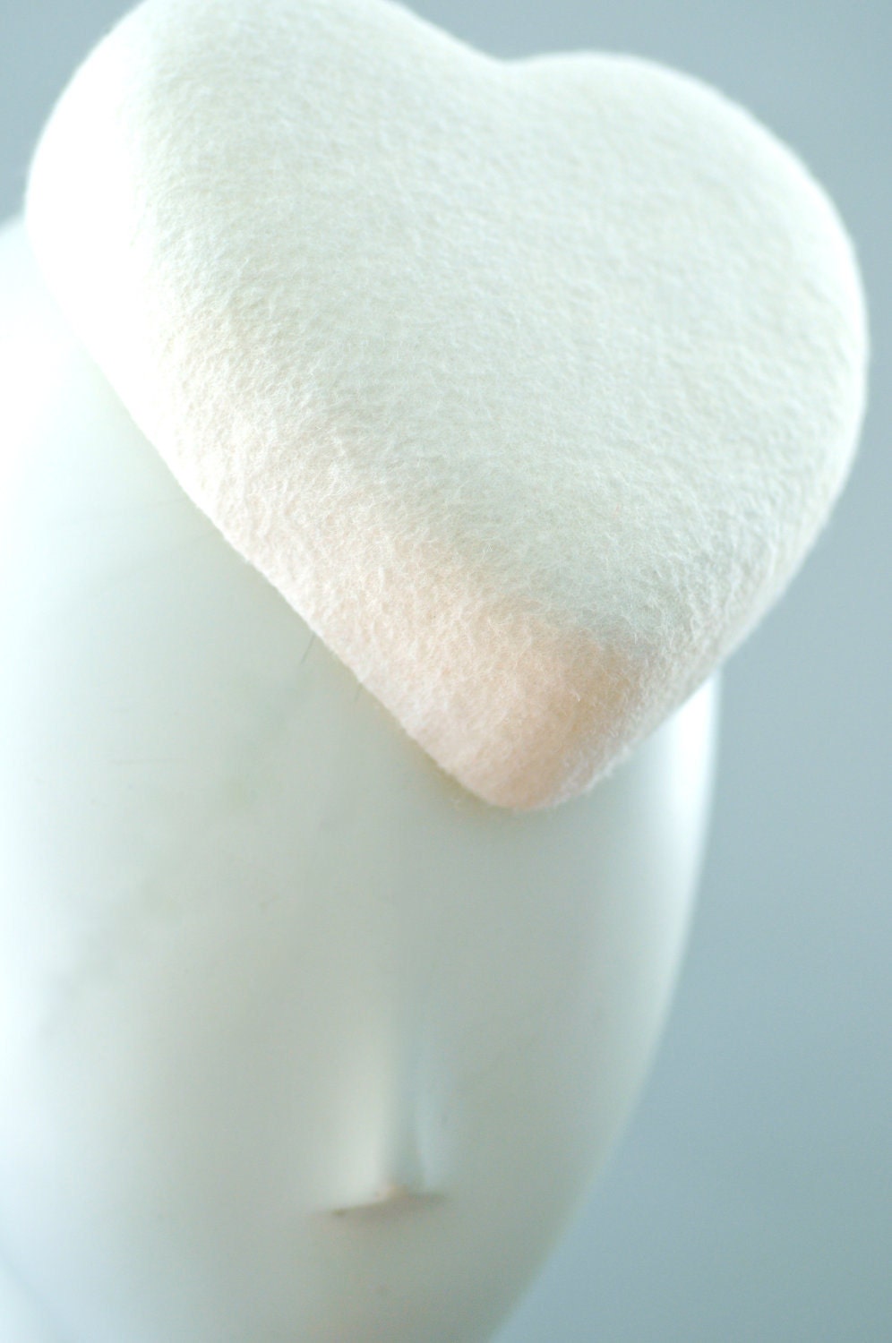 White Heart Cocktail Hat Fascinator Mini Love Hearts Millinery Collection