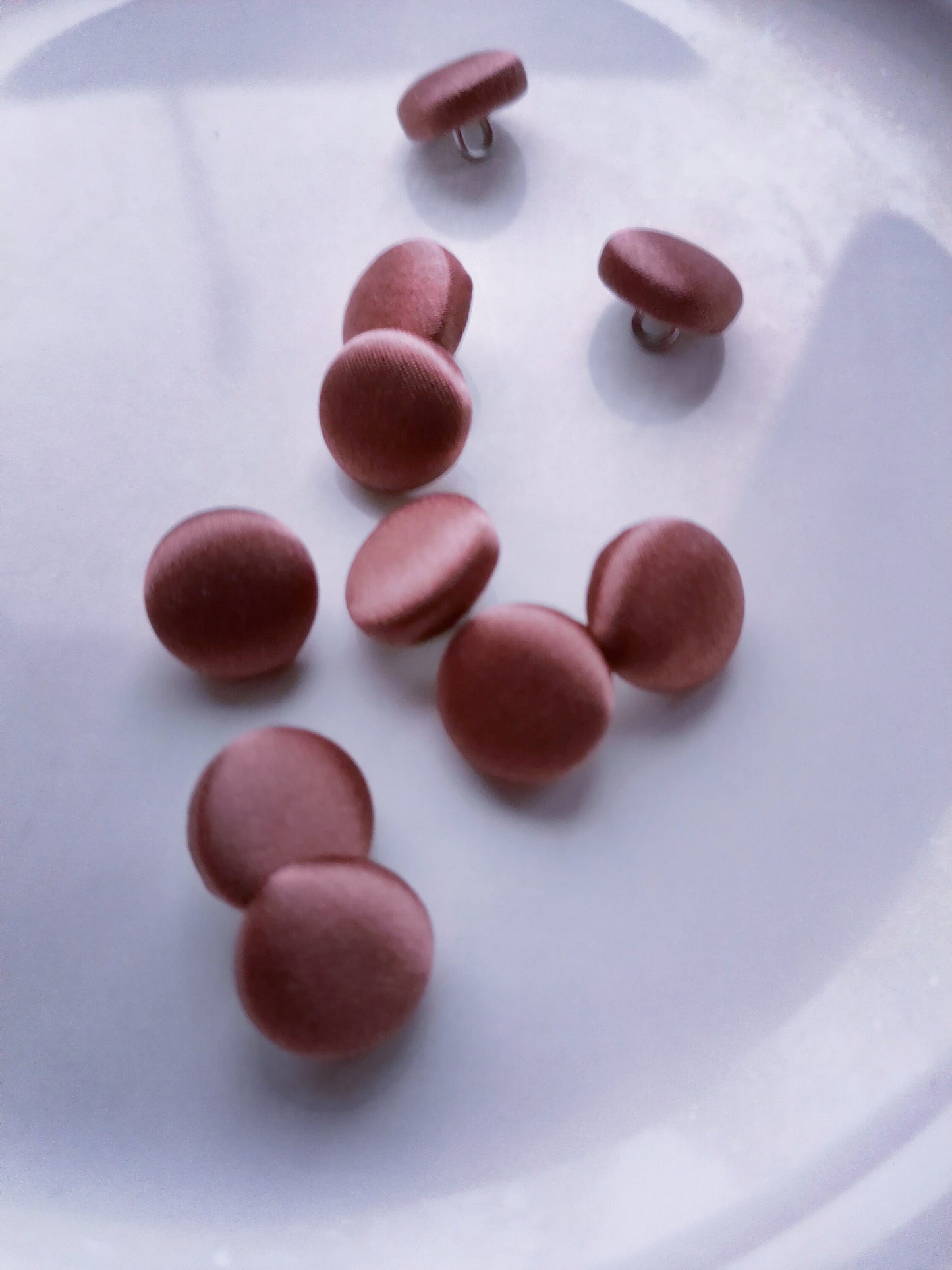 Dusky Mocha Wedding Dress Buttons Pink Brown 100% Silk Satin Bridal Buttons Silk Charmeuse