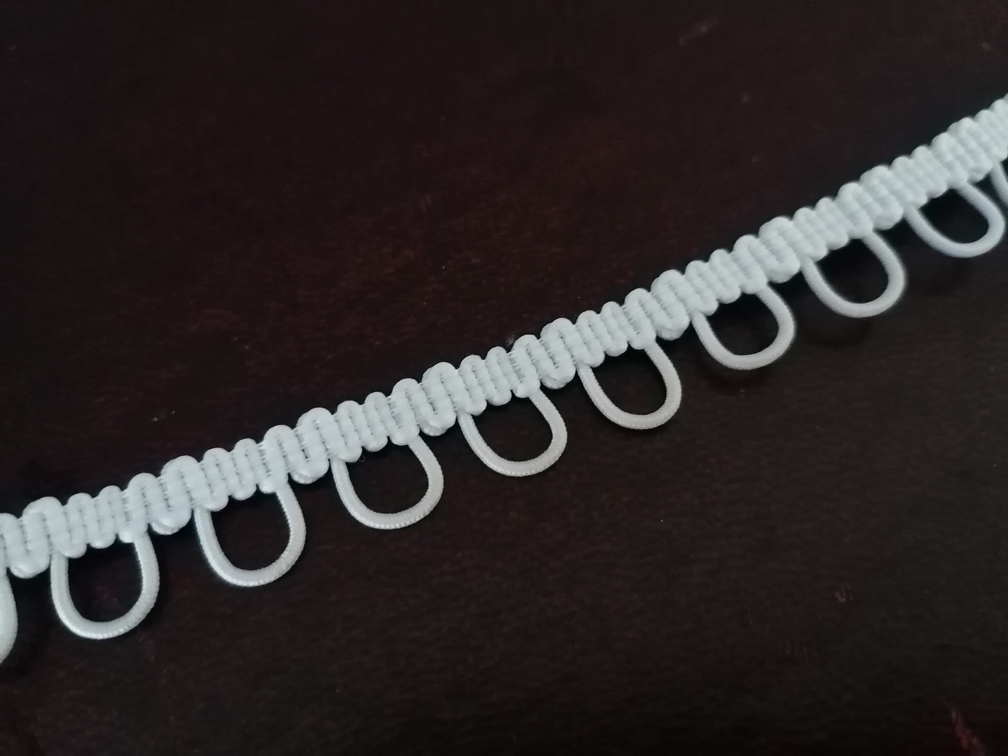 White Bridal Button Looping Elastic Wedding Dress Buttonhole Loop