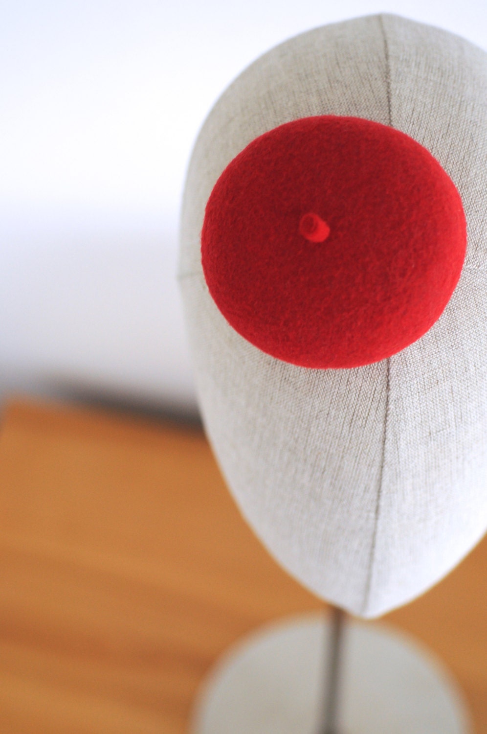 Mini Red French Beret Cocktail Hat Millinery Fascinator