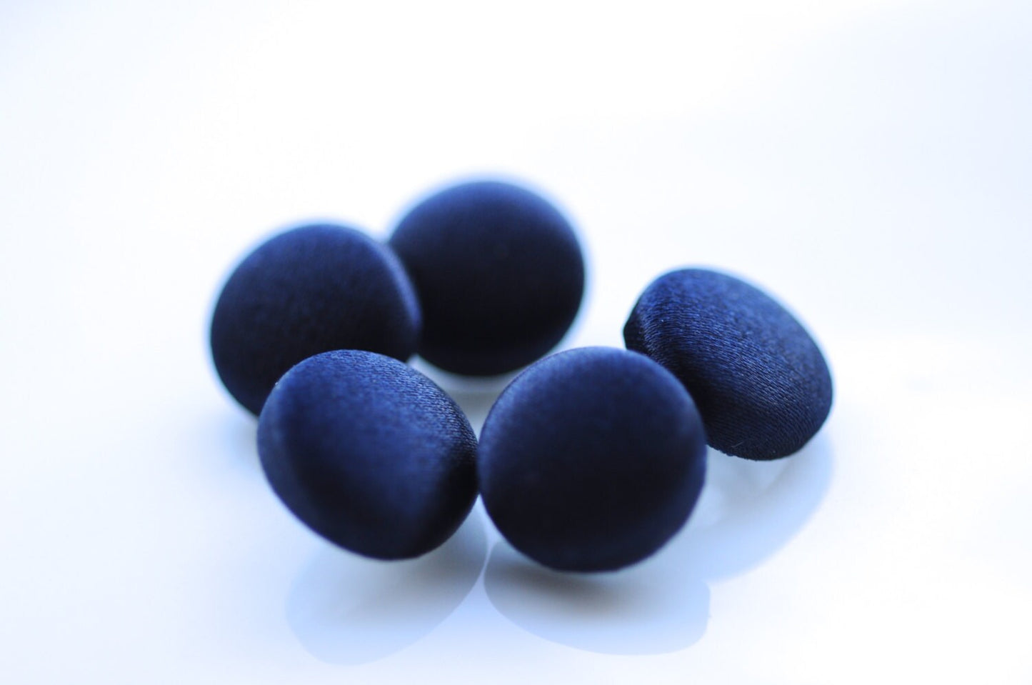 Navy Wedding Dress Buttons Silk Satin Bridal Buttons Blue Silk Charmeuse