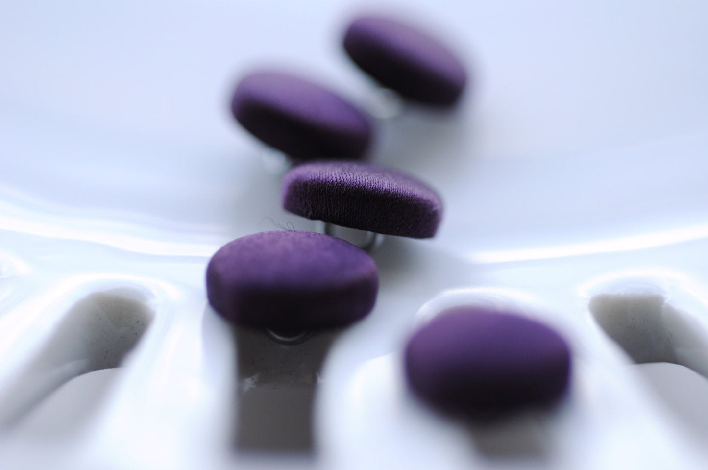 Plum Purple Wedding Dress Buttons 100% Silk Satin Bridal Buttons Eggplant Silk Charmeuse