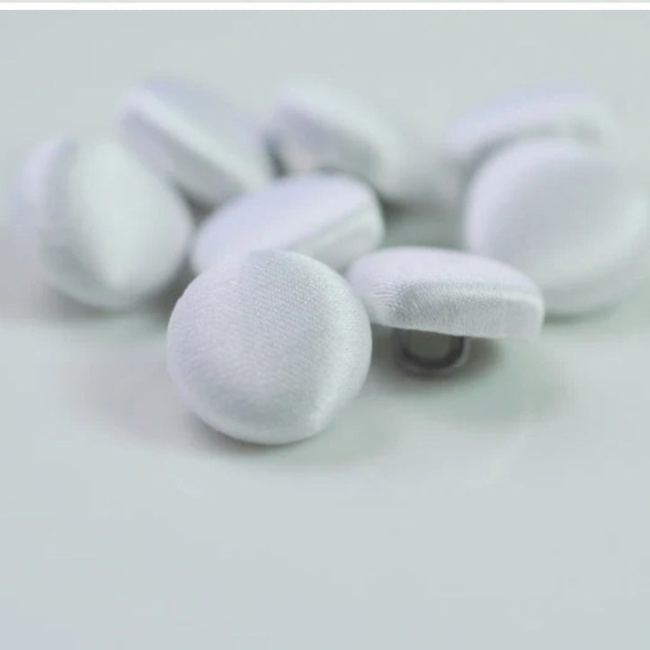 White Wedding Dress Buttons 100% Silk Satin Bridal Buttons Silk Charmeuse