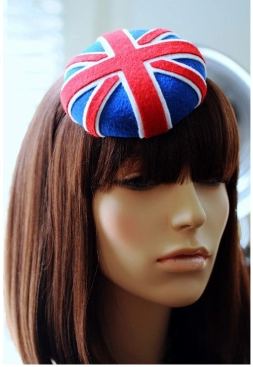 Union Jack Cocktail Hat Fascinator Flag UK GB