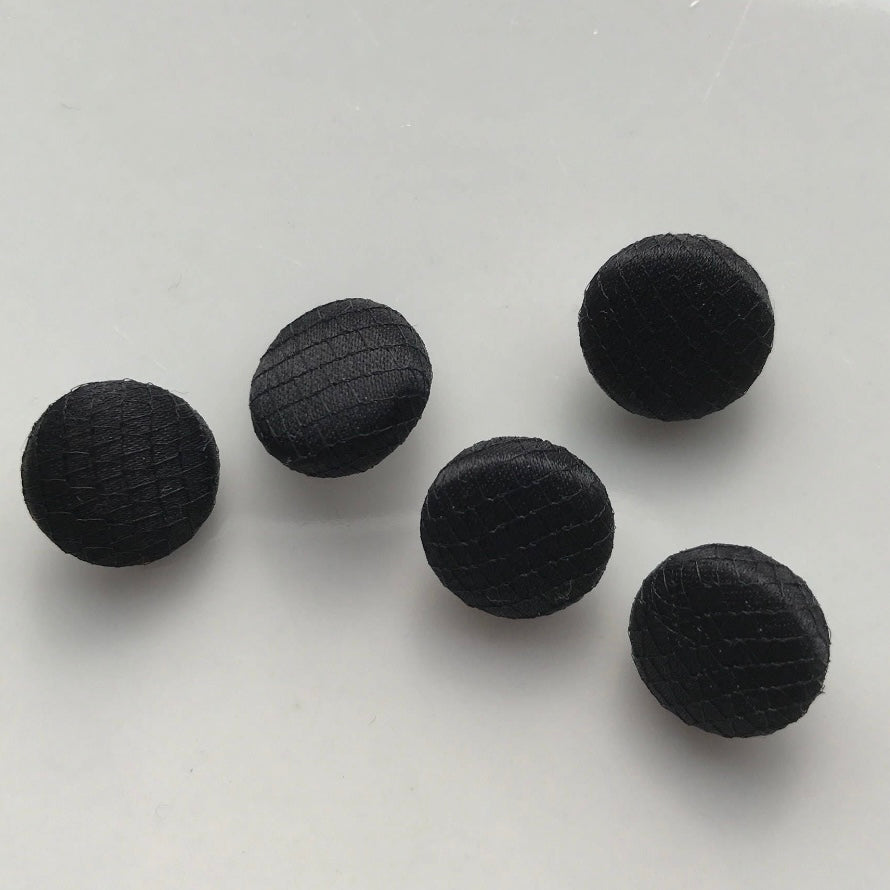 Tulle Covered Black Wedding Dress Buttons 100% Silk Satin Bridal Buttons Silk Charmeuse