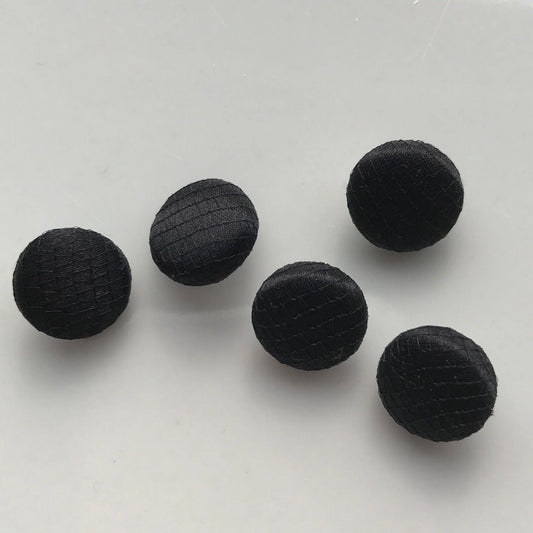 Tulle Covered Black Wedding Dress Buttons 100% Silk Satin Bridal Buttons Silk Charmeuse
