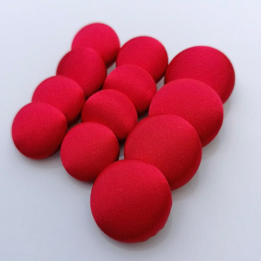 Red Silk Satin Tuxedo Buttons Silk Charmeuse Mens Suit Jacket and Sleeve Buttons Set