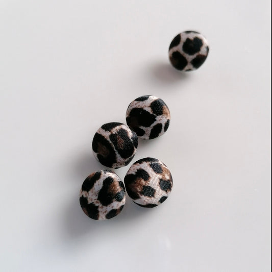 Leopard Print Wedding Dress Buttons Satin Bridal Buttons Animal Print Alternative Bride