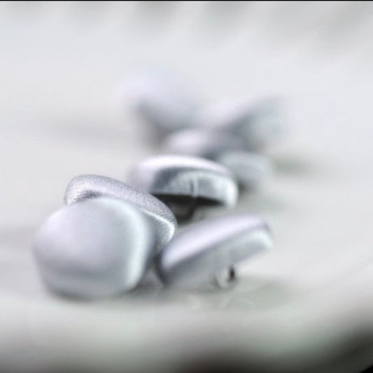 Silver Grey Wedding Dress Buttons 100% Silk Satin Bridal Buttons Silk Charmeuse