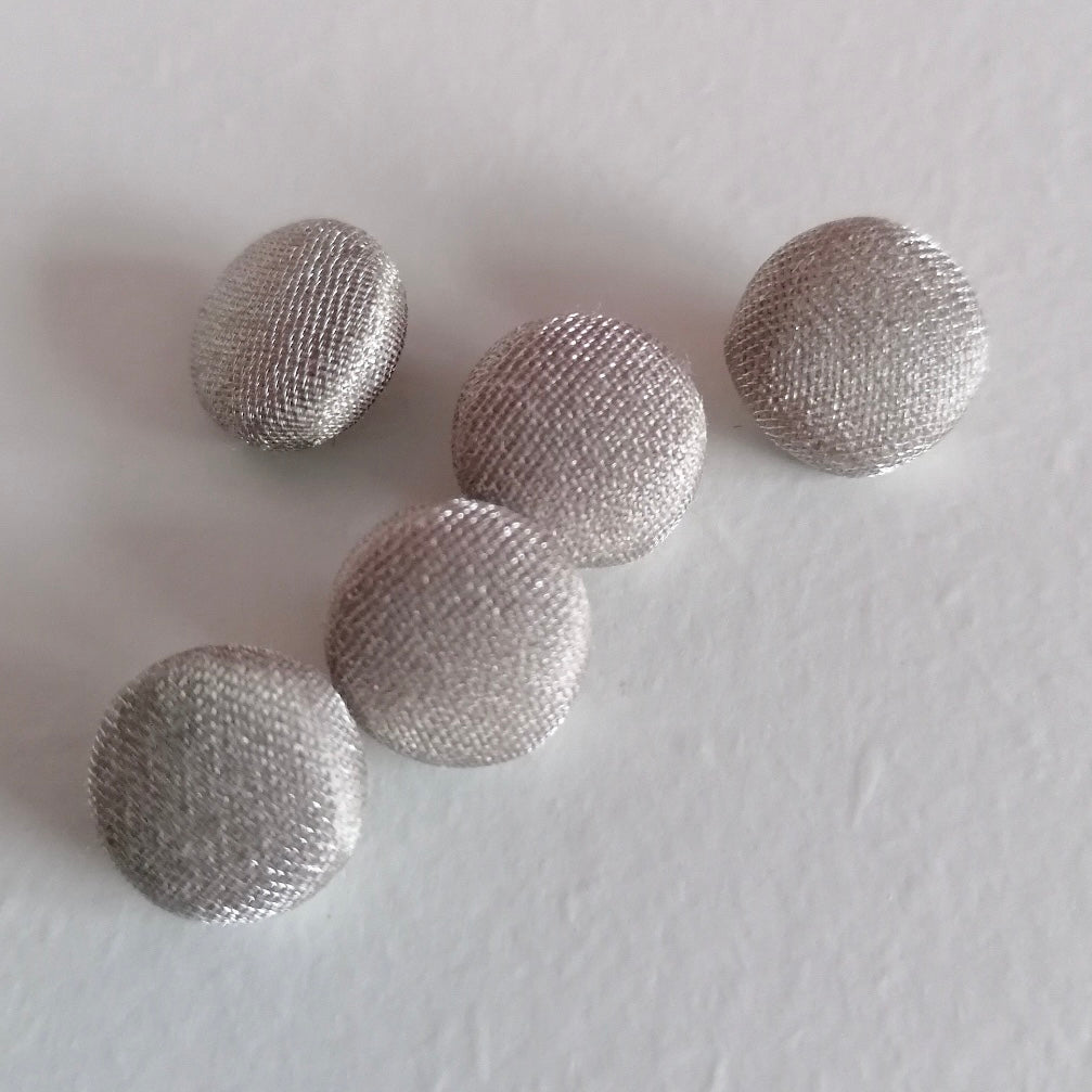 Silver Taupe Crepe Wedding Dress Buttons Metallic Bridal Buttons Limited Edition