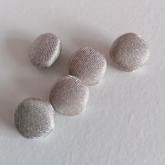 Silver Taupe Crepe Wedding Dress Buttons Metallic Bridal Buttons Limited Edition