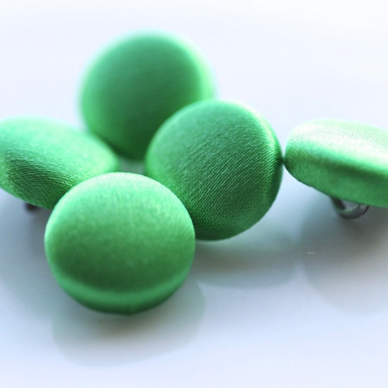 Green Wedding Dress Buttons 100% Silk Satin Bridal Buttons Silk Charmeuse