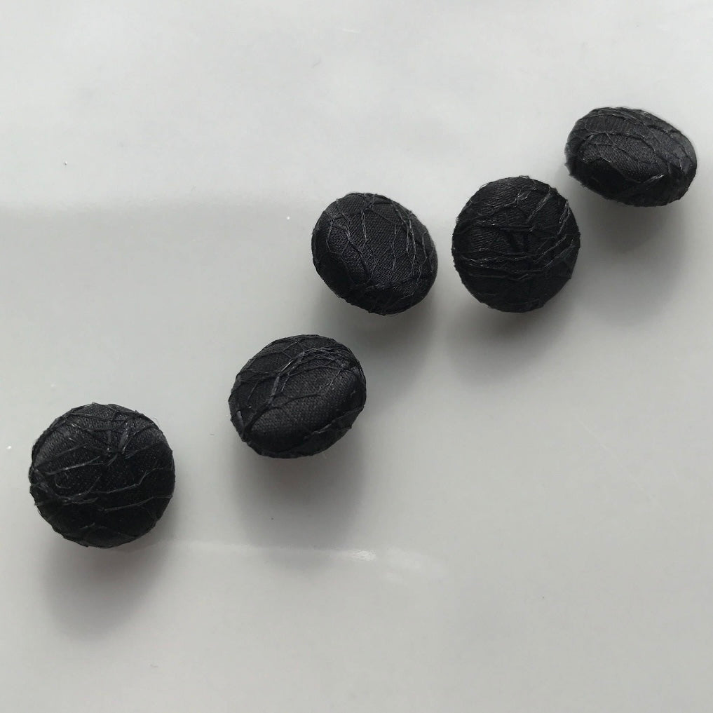 Lace Covered Black Wedding Dress Buttons Silk Satin Bridal Buttons Silk Charmeuse