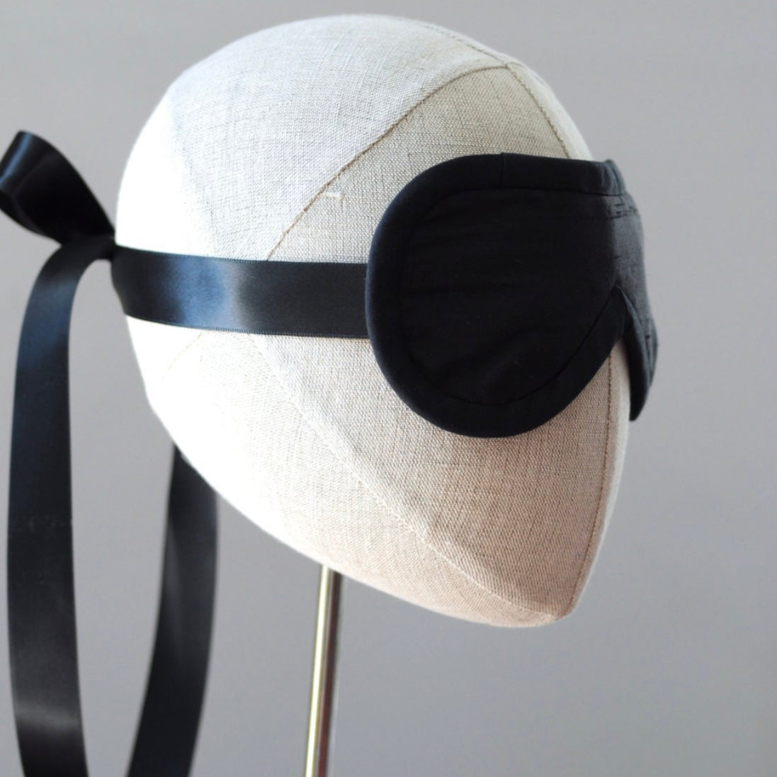 Simply Black Eye Mask Silk Boudoir Blindfold Eyemask Sleep