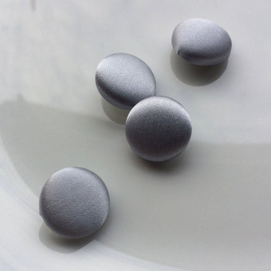 Silver Grey Silk Satin Tuxedo Buttons Silk Charmeuse Mens Suit Buttons
