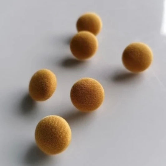Mustard Crepe Wedding Dress Fabric Covered Bridal Buttons