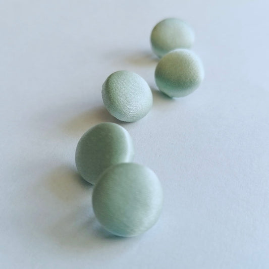 Duck Egg Wedding Dress Buttons 100% Silk Satin Bridal Buttons Blue Green Silk Charmeuse