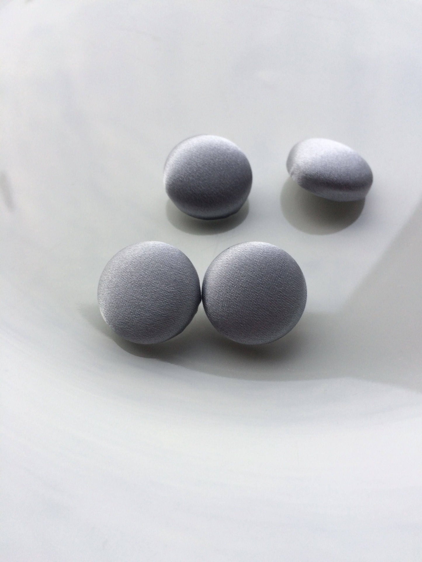 Silver Grey Silk Satin Tuxedo Buttons Silk Charmeuse Mens Suit Buttons