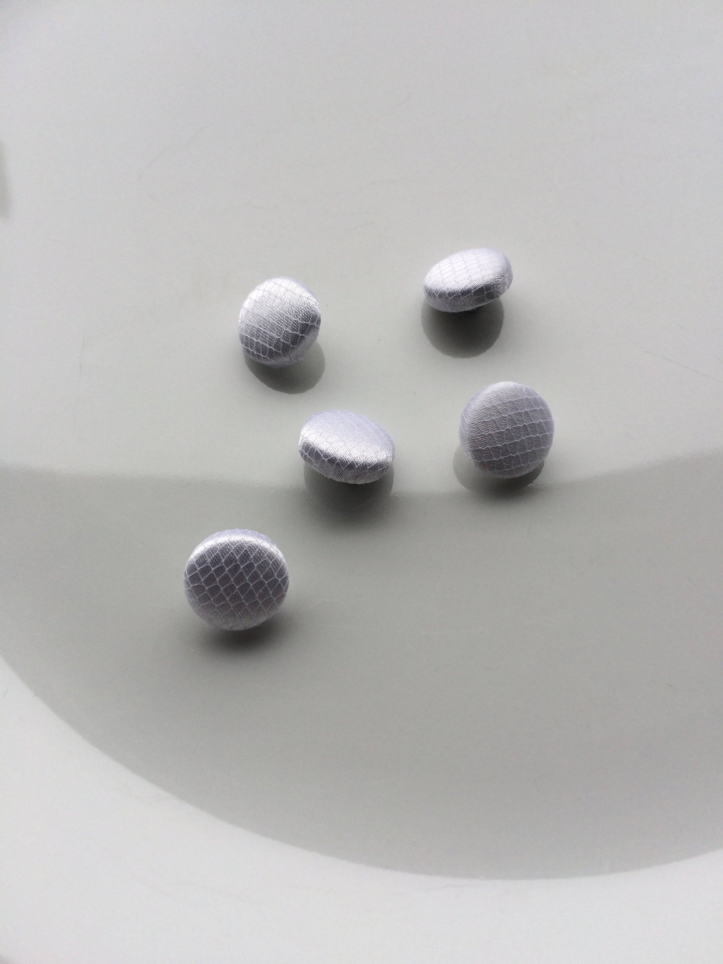 Tulle Covered White Wedding Dress Buttons Silk Satin Bridal Buttons Silk Charmeuse