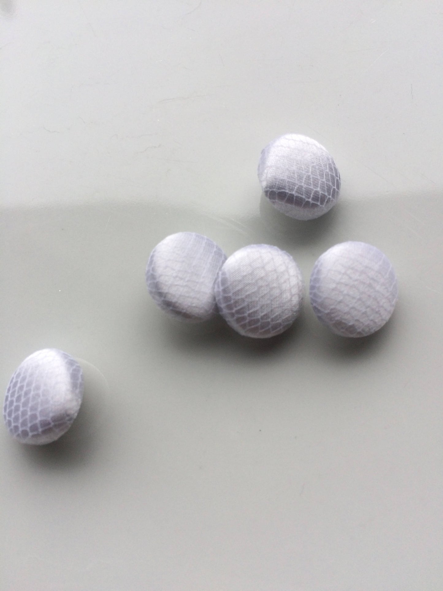 Tulle Covered White Wedding Dress Buttons Silk Satin Bridal Buttons Silk Charmeuse