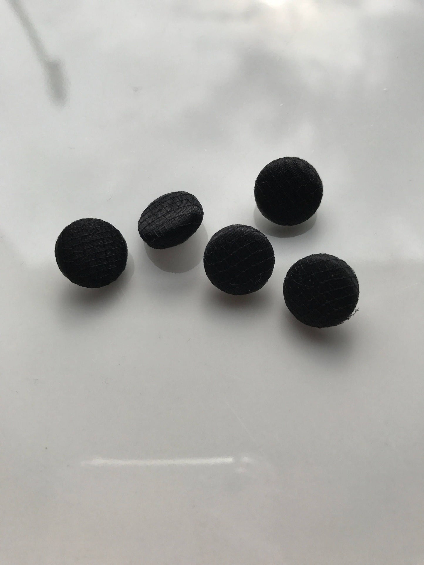 Tulle Covered Black Wedding Dress Buttons 100% Silk Satin Bridal Buttons Silk Charmeuse