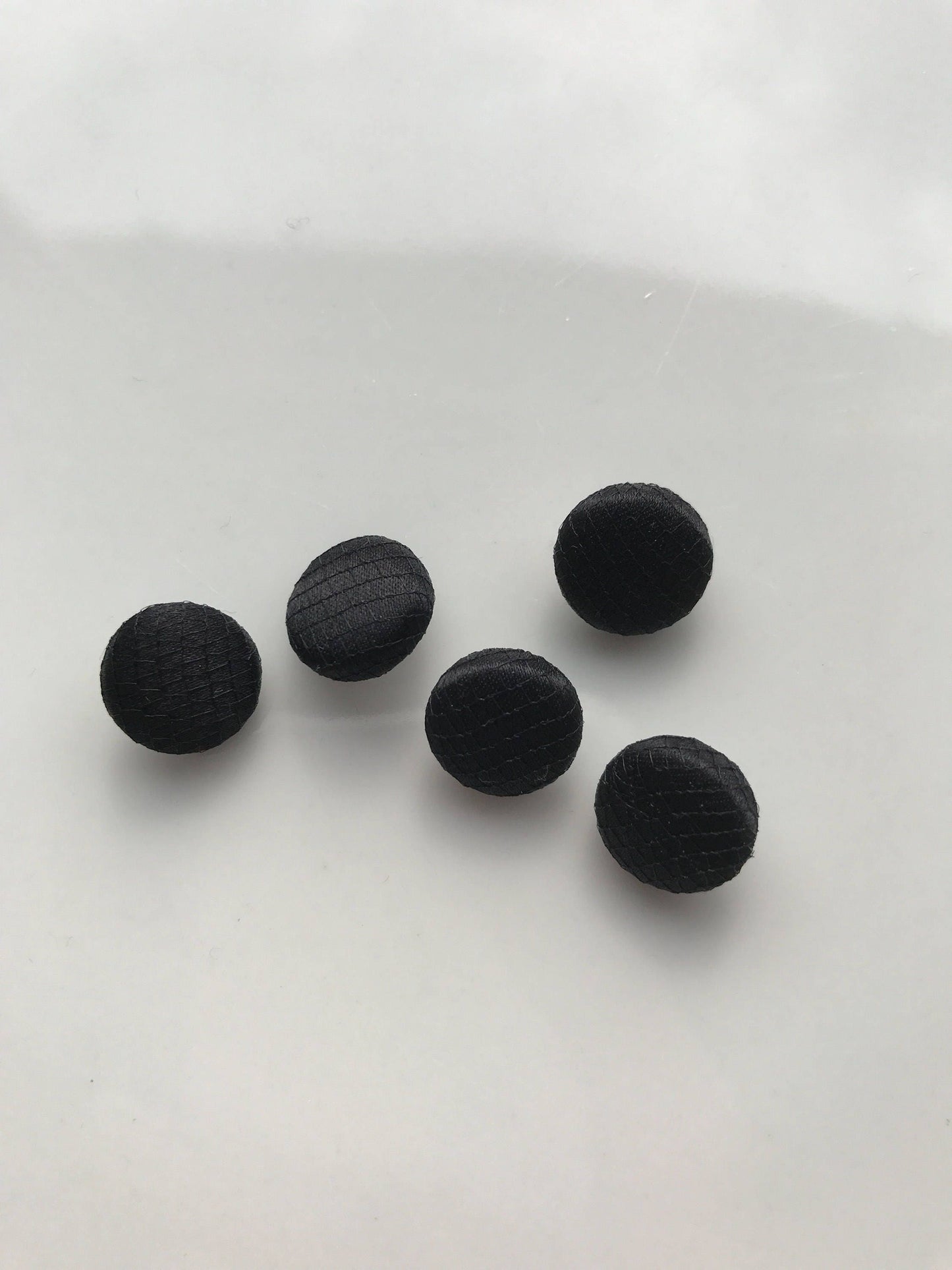 Tulle Covered Black Wedding Dress Buttons 100% Silk Satin Bridal Buttons Silk Charmeuse