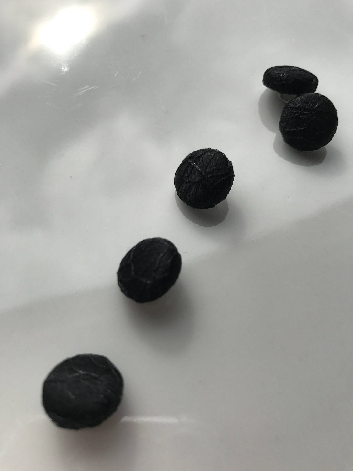 Lace Covered Black Wedding Dress Buttons Silk Satin Bridal Buttons Silk Charmeuse
