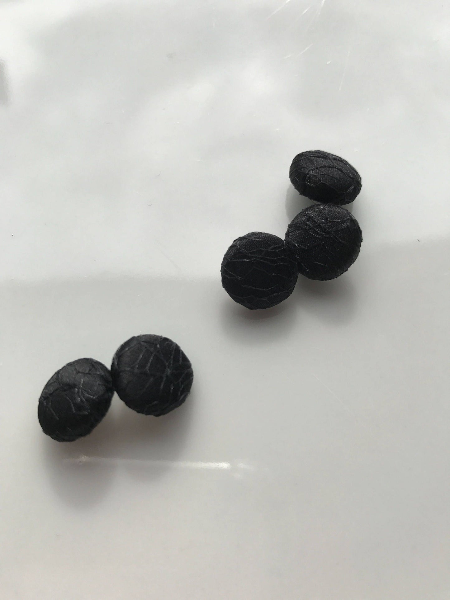 Lace Covered Black Wedding Dress Buttons Silk Satin Bridal Buttons Silk Charmeuse