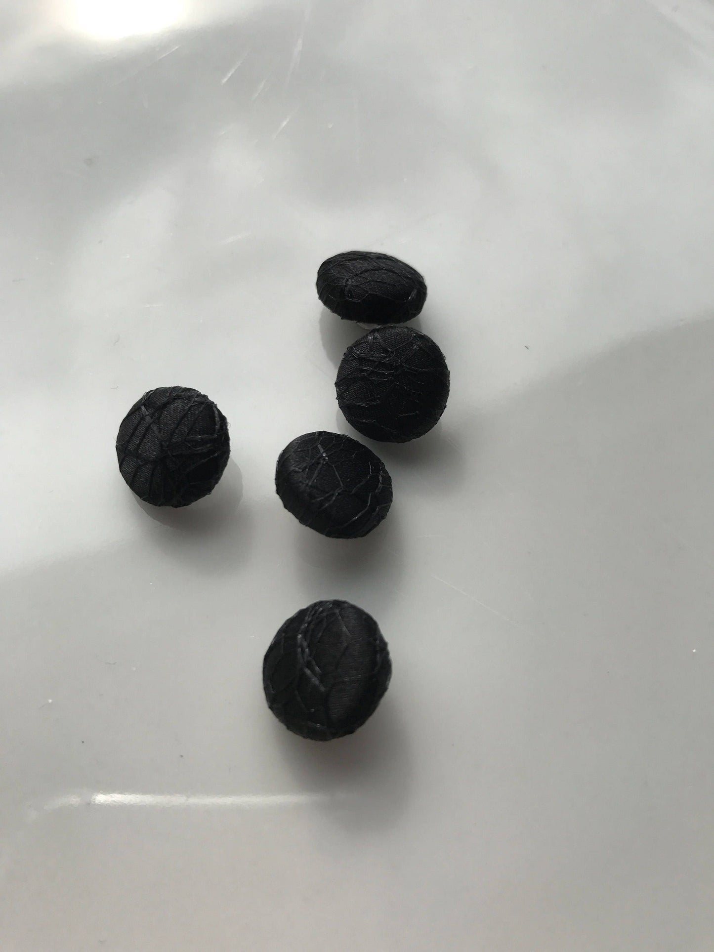 Lace Covered Black Wedding Dress Buttons Silk Satin Bridal Buttons Silk Charmeuse