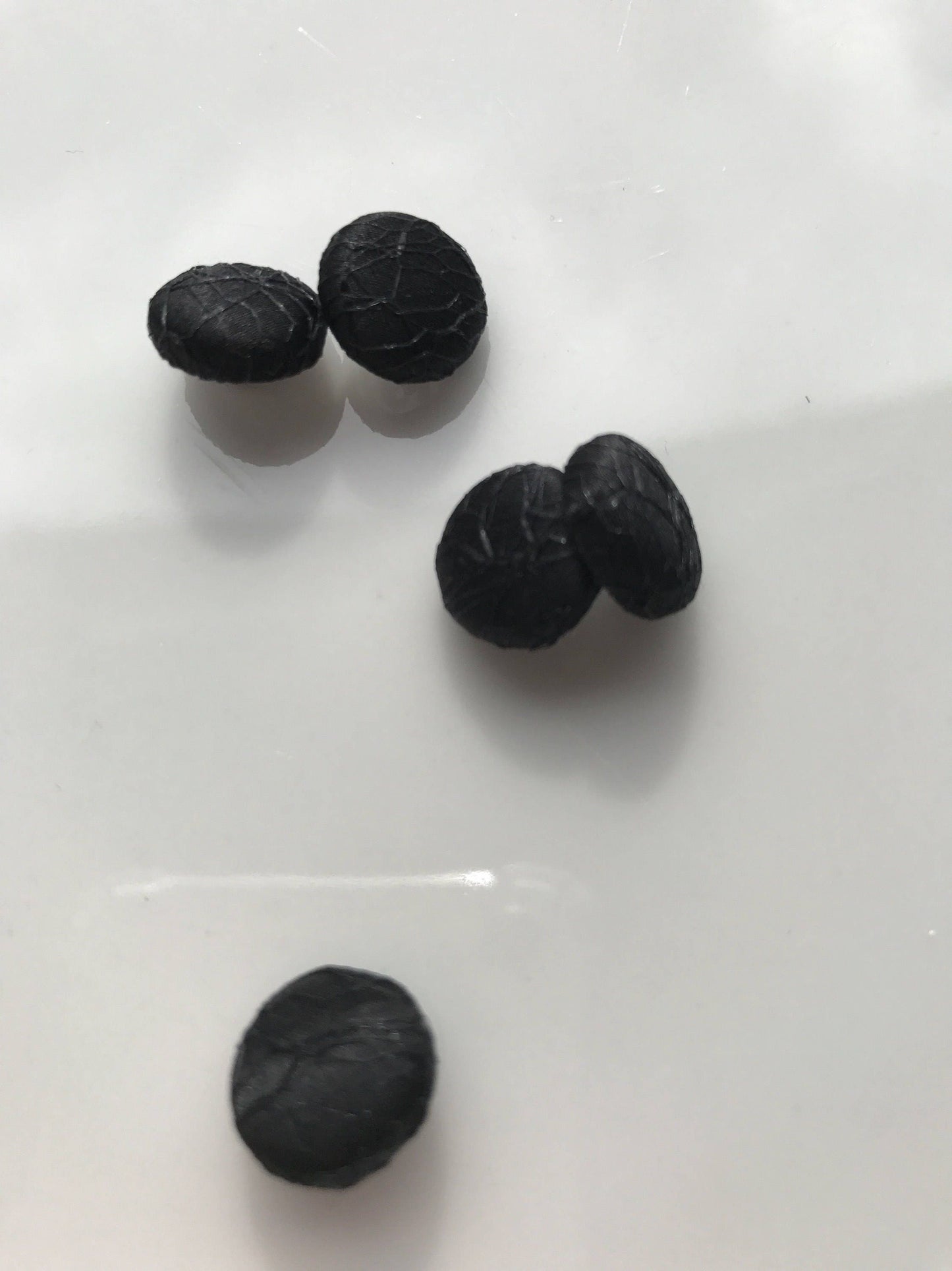 Lace Covered Black Wedding Dress Buttons Silk Satin Bridal Buttons Silk Charmeuse