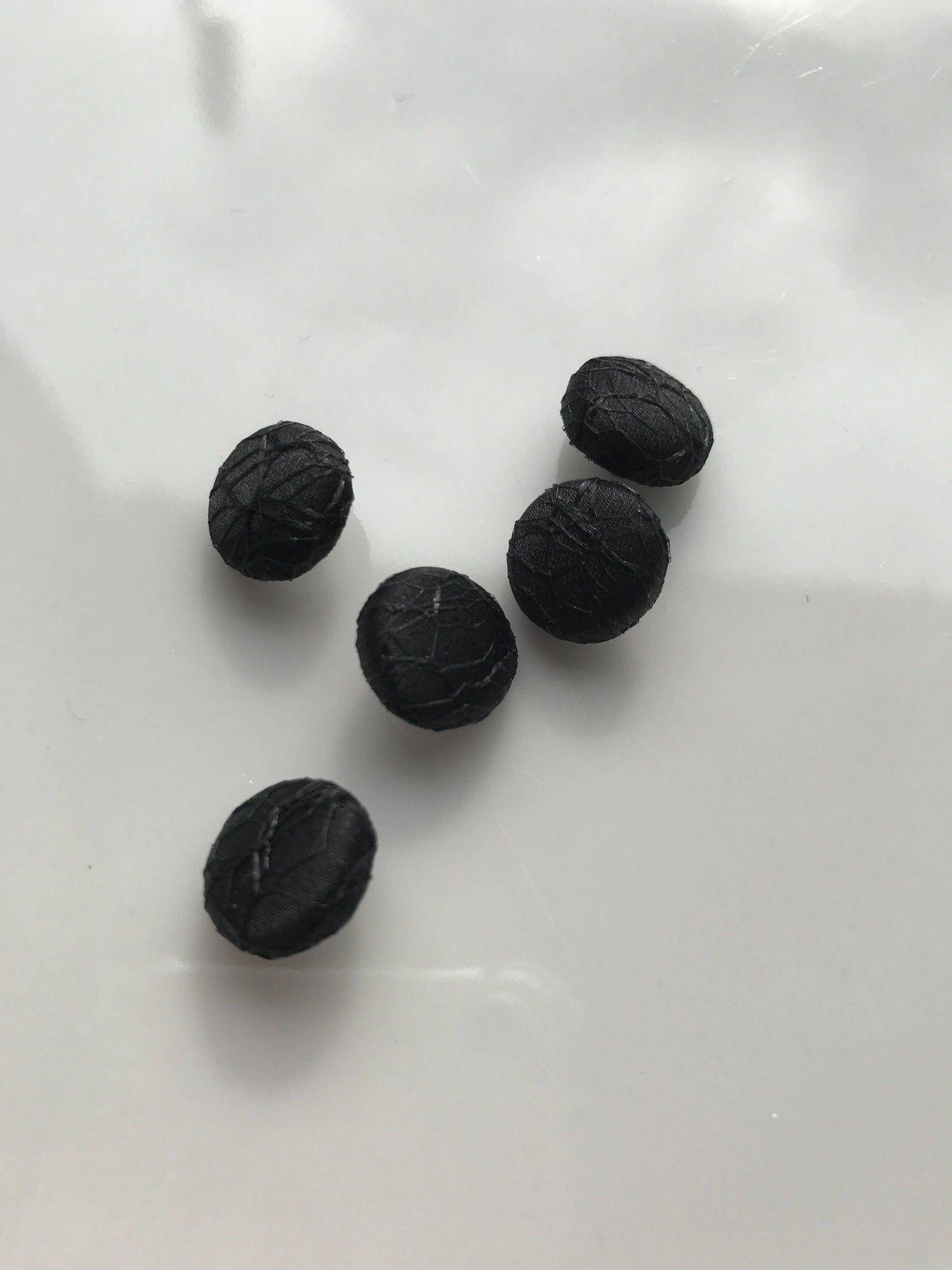Lace Covered Black Wedding Dress Buttons Silk Satin Bridal Buttons Silk Charmeuse