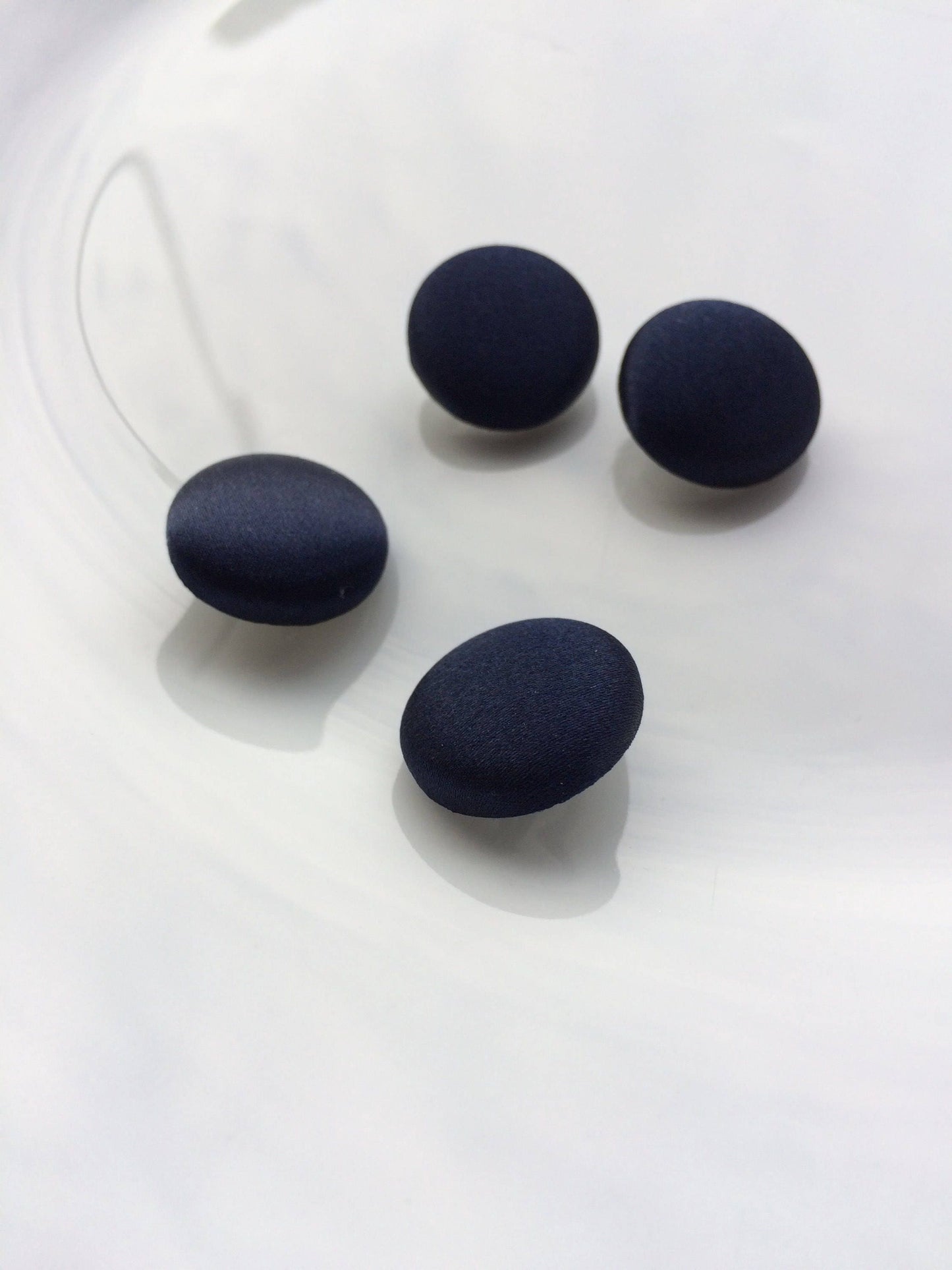 Navy Silk Satin Tuxedo Buttons Silk Charmeuse Mens Suit Buttons