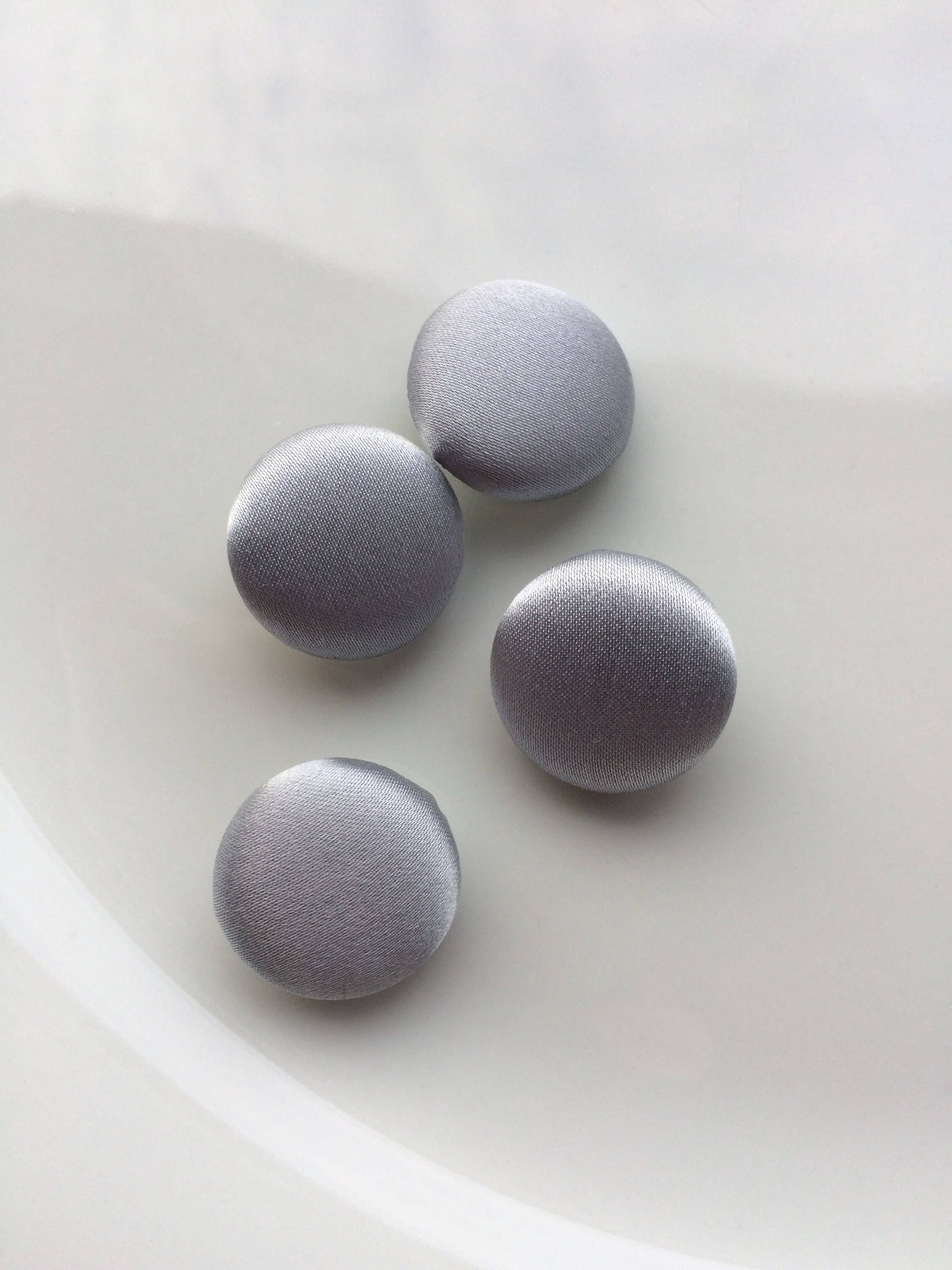 Silver Grey Silk Satin Tuxedo Buttons Silk Charmeuse Mens Suit Buttons