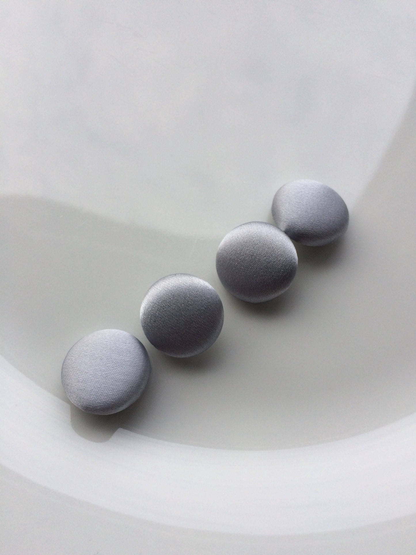 Silver Grey Silk Satin Tuxedo Buttons Silk Charmeuse Mens Suit Buttons