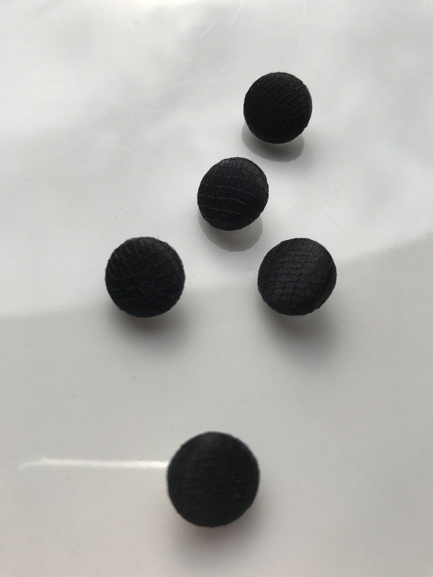 Tulle Covered Black Wedding Dress Buttons 100% Silk Satin Bridal Buttons Silk Charmeuse