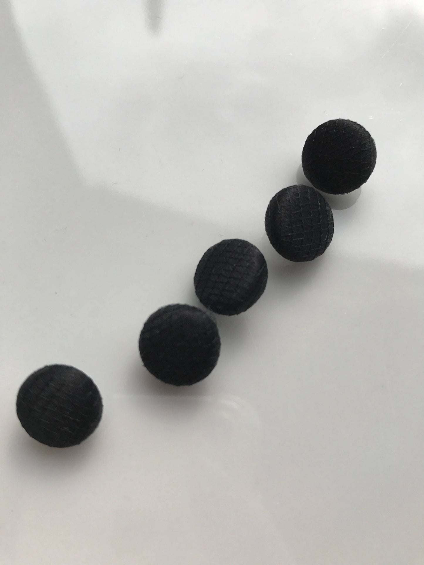 Tulle Covered Black Wedding Dress Buttons 100% Silk Satin Bridal Buttons Silk Charmeuse