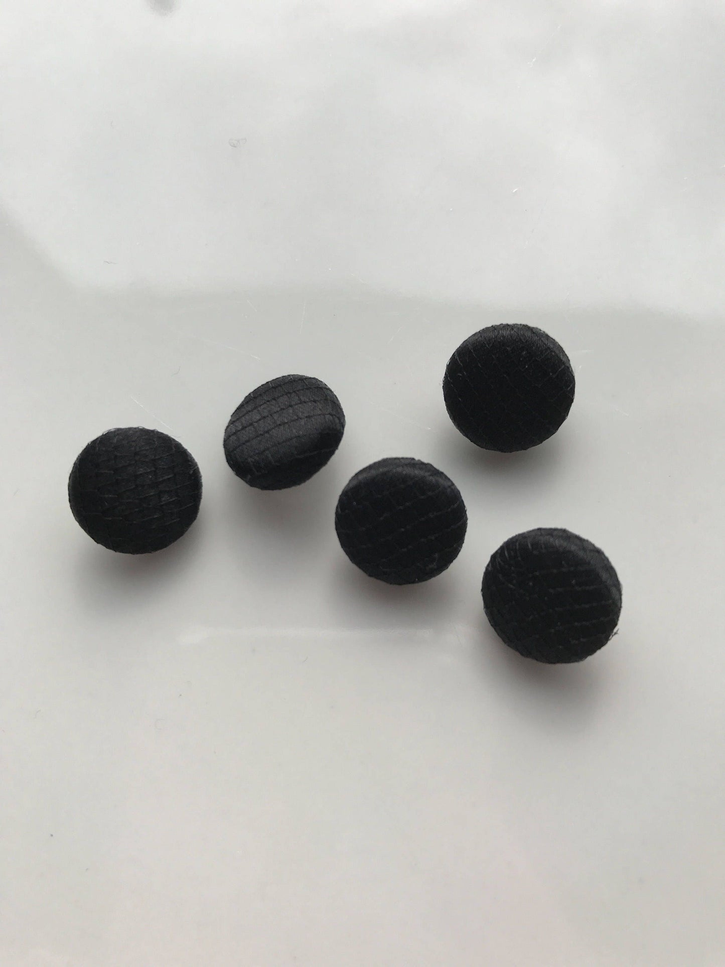 Tulle Covered Black Wedding Dress Buttons 100% Silk Satin Bridal Buttons Silk Charmeuse
